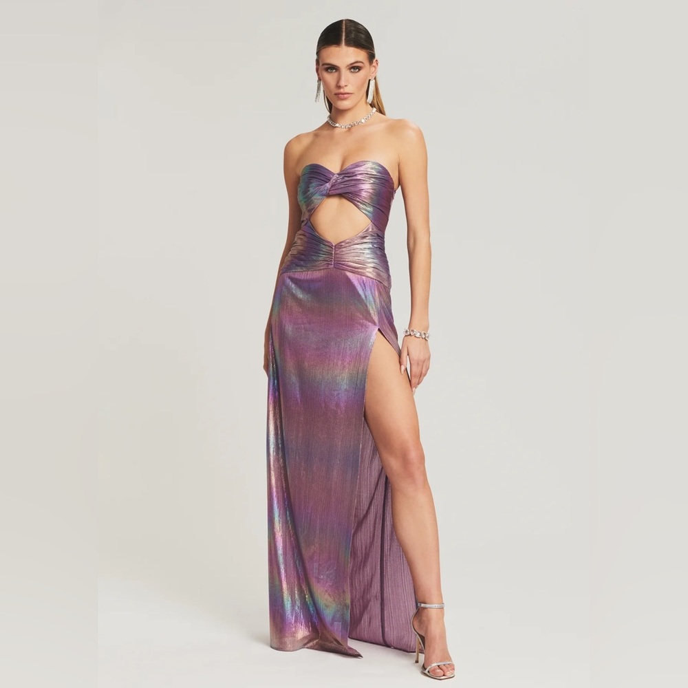 Retrofete Iridescent Purple Maxi Dress